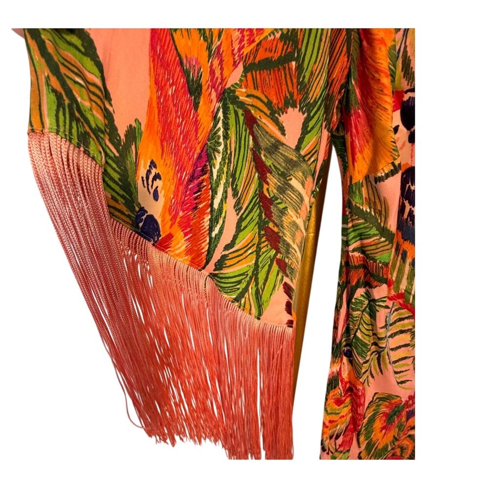 Farm Rio NEW Maccaw Leaves One Shoulder Midi Dress, Med - Picture 10 of 14